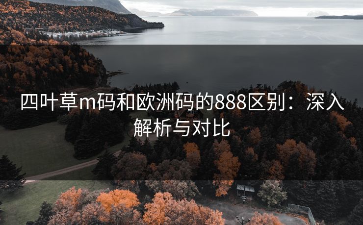 四叶草m码和欧洲码的888区别：深入解析与对比